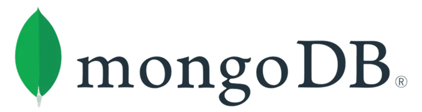MongoDB logo with a green leaf icon to the left of the text.