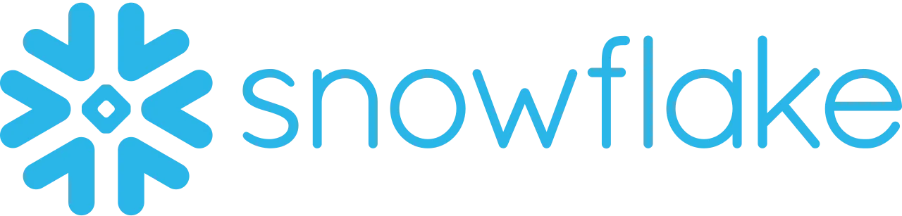 Snowflake company logo with a stylized blue snowflake icon and the word snowflake.